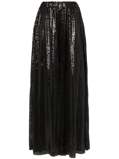 Shop Deitas Sequin-embellished Palazzo Pants In Black