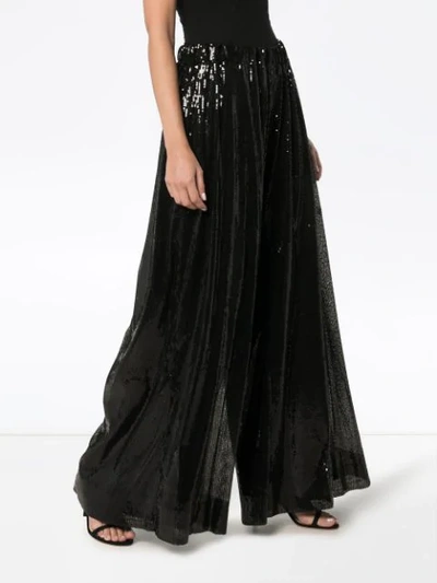 Shop Deitas Sequin-embellished Palazzo Pants In Black