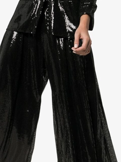 Shop Deitas Sequin-embellished Palazzo Pants In Black