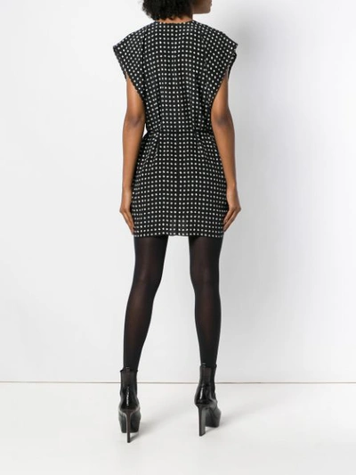 Shop Saint Laurent Star Print Dress In Black