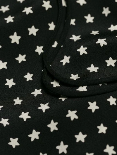 Shop Saint Laurent Star Print Dress In Black