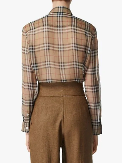 Shop Burberry Vintage Check Pussy In Neutrals