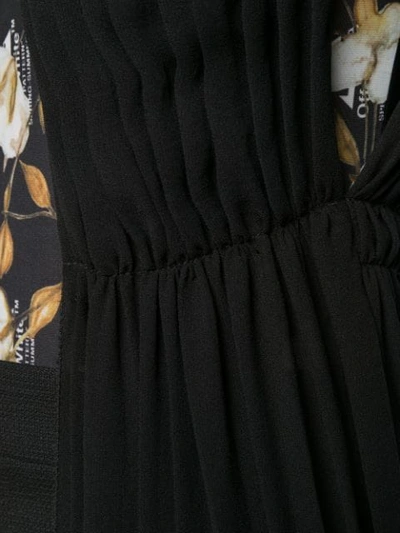 Shop Vera Wang Pleated Tie Waist Top In Black