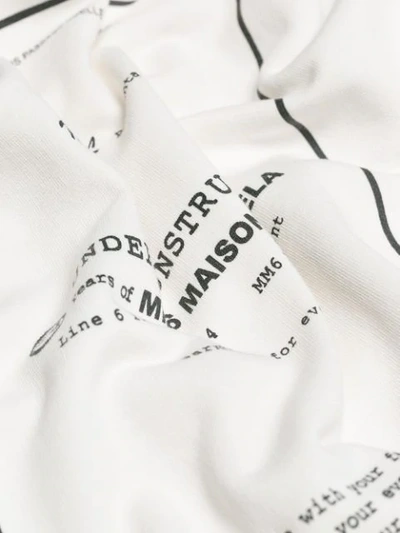 MM6 MAISON MARGIELA 超大款LOGO印花全棉连帽衫 - 白色