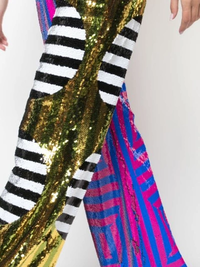 Shop Halpern Asymmetric Wide-leg Trousers In Multicolour