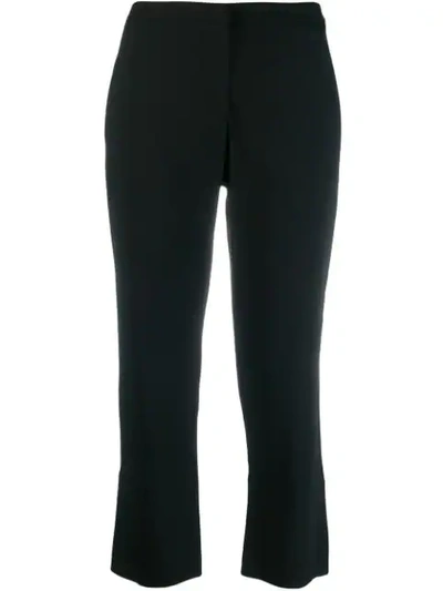 Shop Federica Tosi Slim-fit Cropped Trousers In Black