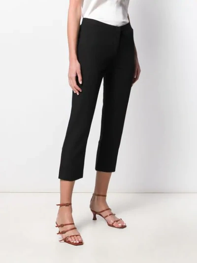 Shop Federica Tosi Slim-fit Cropped Trousers In Black