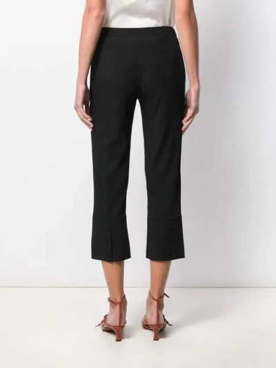 Shop Federica Tosi Slim-fit Cropped Trousers In Black