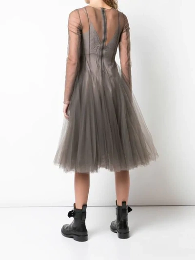 Shop Marc Le Bihan Tulle Midi Dress In Grey