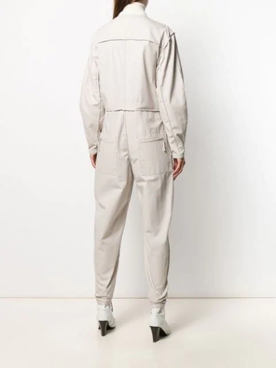 Shop Isabel Marant Étoile Leiko Zip-up Jumpsuit In Neutrals