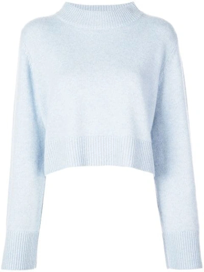 Shop Co Cropped Jumper In Blue