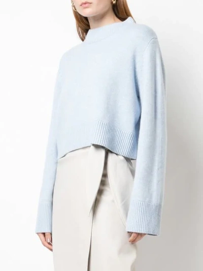 Shop Co Cropped Jumper In Blue