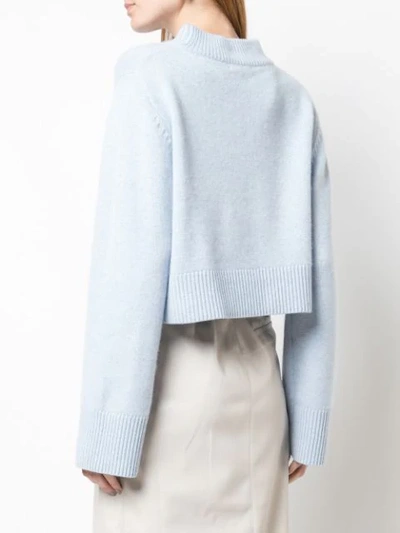 Shop Co Cropped Jumper In Blue