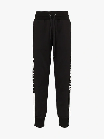 Shop Dolce & Gabbana Logo Print Sweatpants In Black