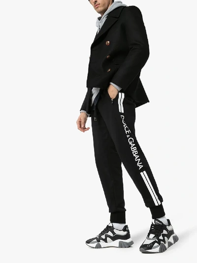 Shop Dolce & Gabbana Logo Print Sweatpants In Black