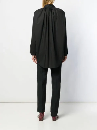 Shop Mm6 Maison Margiela Oversized Knitted Top In Black