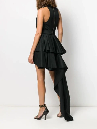 Shop Fausto Puglisi Belted Asymmetric Dress In Black