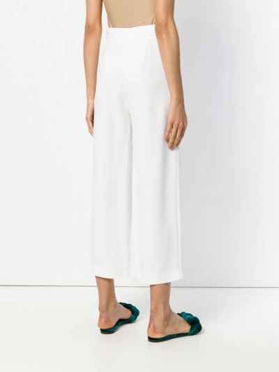 Shop Genny Cropped Trousers - White