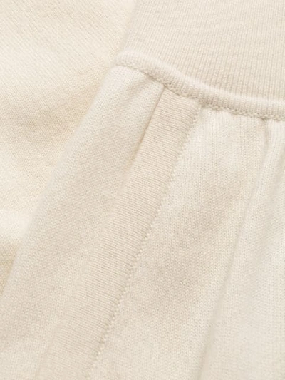 Shop Loro Piana Knitted Track Pants In White