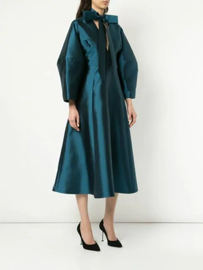 Shop Greta Constantine Oversized Midi Dress In Blue
