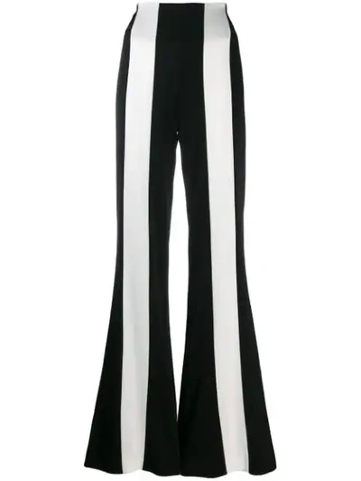 Shop Galvan Striped Trousers In Black