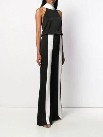 Shop Galvan Striped Trousers In Black