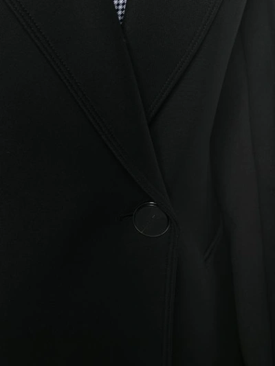 Shop Helmut Lang Asymmetric Blazer Jacket - Black