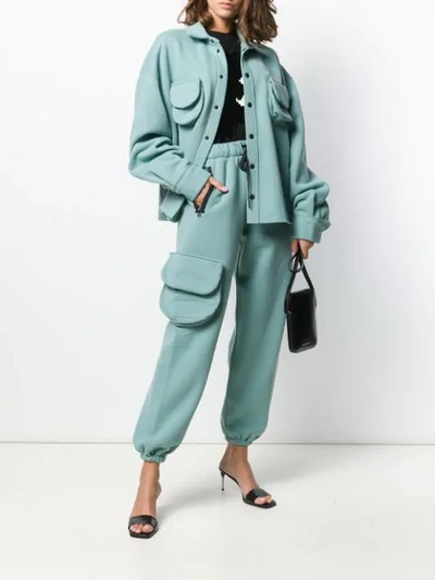 Shop Natasha Zinko Oversized Cargo Shirt-jacket In Green