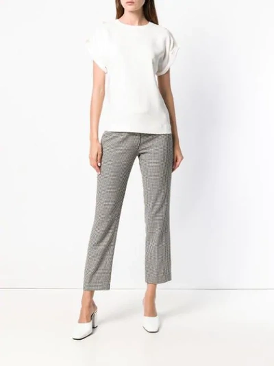 Shop Cedric Charlier Tab Sleeve T In White