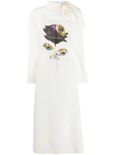 Shop Valentino X Undercover Cosmos Print Dress In White