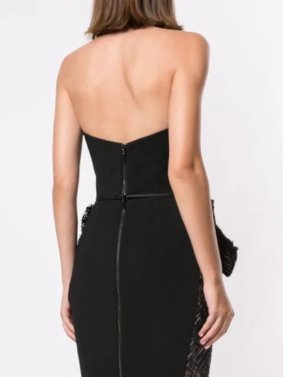 Shop Maticevski Strapless Asymmetric Top In Black