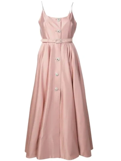 Shop Alessandra Rich Belted Dress In 1941pink