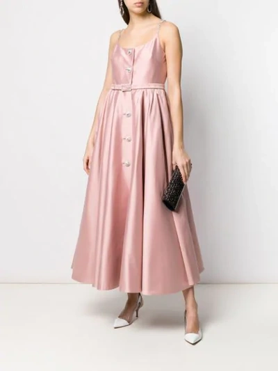 Shop Alessandra Rich Belted Dress In 1941pink
