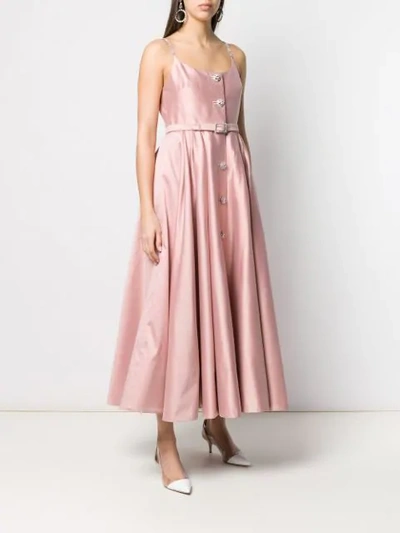 Shop Alessandra Rich Belted Dress In 1941pink