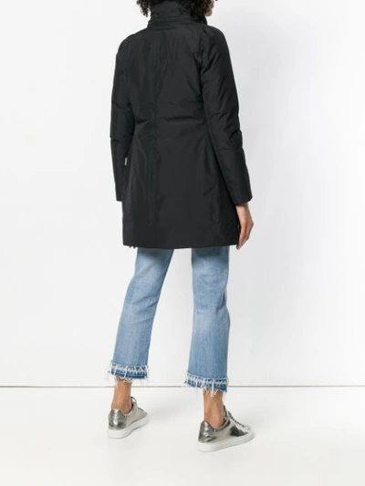 Shop Woolrich Padded Raincoat - Black