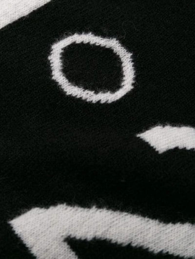 Shop N°21 Intarsia Knit Logo Jumper In 9000 Black