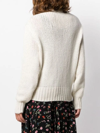 Shop Aragona Chunky Knit Jumper In White