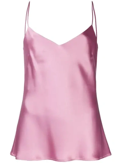 Shop Galvan V-neck Slip Camisole In Pink