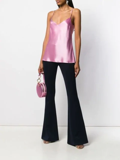 Shop Galvan V-neck Slip Camisole In Pink