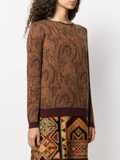 Shop Etro Paisley Embroidered Sweater In 8001