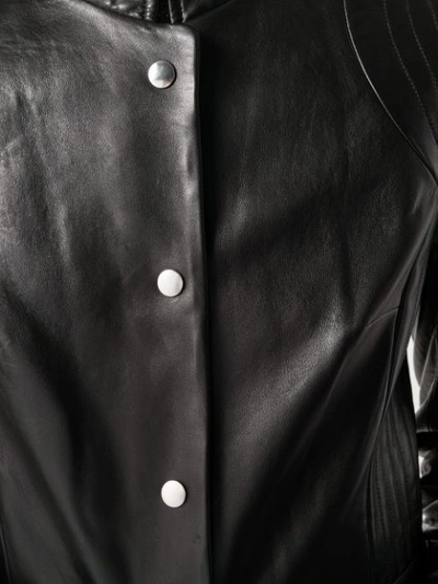 Shop Isabel Marant Cropped Leather Jacket In Black