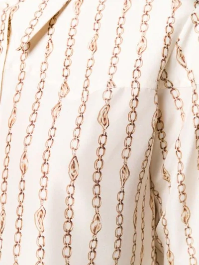 Shop Chloé Chain-print Shirt In White