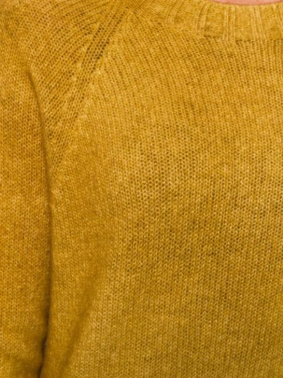 Shop Aragona Crew-neck Knit Sweater In Yellow