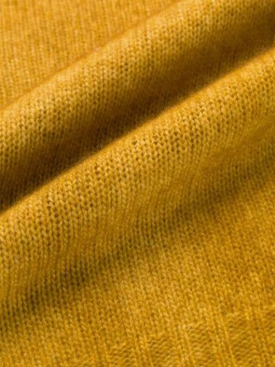 Shop Aragona Crew-neck Knit Sweater In Yellow