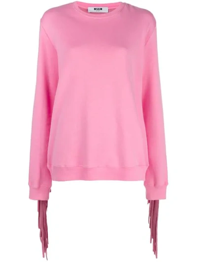 Msgm hot sale fringe sweatshirt