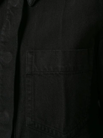 Shop Lemaire Chest Pocket Denim Shirt In Black
