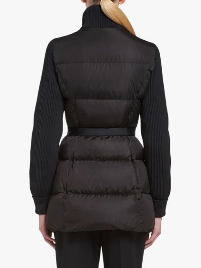 Shop Prada Nylon Puffer Jacket In Black