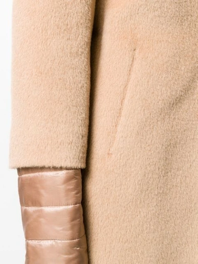 Shop Herno Padded Wool Coat In Neutrals