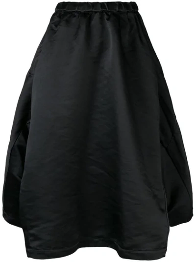 Shop Comme Des Garçons Comme Des Garçons Full Draped Skirt In Black
