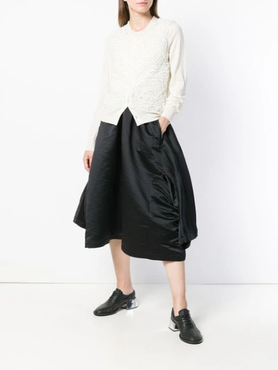 Shop Comme Des Garçons Comme Des Garçons Full Draped Skirt In Black